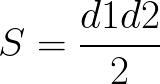 Area of Kite [Diagonal Method] formula